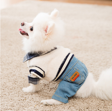 Load image into Gallery viewer, Dog Costume Plaid Shirts jean