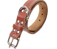 Load image into Gallery viewer, Strong Genuine Cow Leather Pet Dog Collar