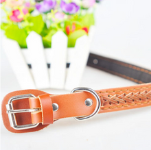Load image into Gallery viewer, Genuine cowhide Leather  pet dog collar