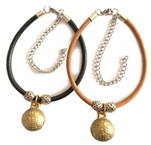 Load image into Gallery viewer, Cowhide dog Collar Leather stainless