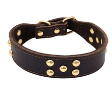 Load image into Gallery viewer, Genuine Leather Dog Collar