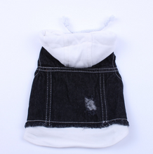 Load image into Gallery viewer, DAFI Dog Jacket with Hat Cat Denim Vest Jeans