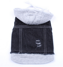 Load image into Gallery viewer, DAFI Dog Jacket with Hat Cat Denim Vest Jeans